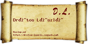 Drótos László névjegykártya
