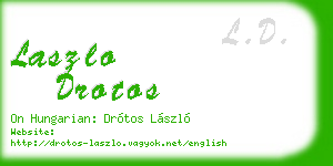 laszlo drotos business card