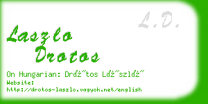 laszlo drotos business card